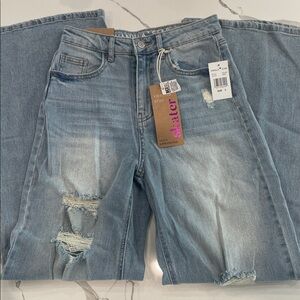 Vanilla Star Faded Blue Ripped Skinny Jeans